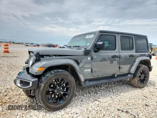 2023 Jeep Wrangler Sahara with VIN 1C4JJXP67PW604270, listed as a Copart auction lot 59898385 with 8,426 mi miles and Salvage title. Bid and sale history available at DreamBid. Image 1.