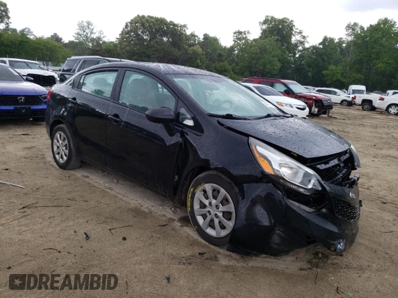 2015 Kia Rio LX with VIN KNADM4A36F6461146, listed as a Copart auction lot 54969204 with 74,501 mi miles and Salvage Title. Bid and sale history available at carsss.com. Image 4.