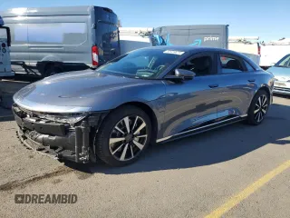 2023 Lucid Air Pure with VIN 50EA1PFA6PA007724, listed as a Copart auction lot 82459674 with 10,549 mi miles and Salvage Title. Bid and sale history available at carsss.com. Image 1.