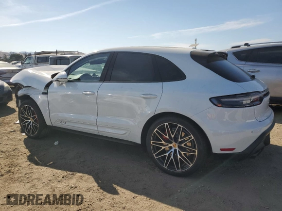 2023 Porsche Macan GTS with VIN WP1AF2A58PLB57985, listed as a Copart auction lot 60368535 with 25,849 mi miles and Salvage title. Bid and sale history available at DreamBid. Image 2.