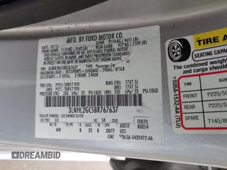 2011 Lincoln MKZ with VIN 3LNHL2GC5BR767637, listed as a IAAI auction lot 41859941 with Not provided miles and . Bid and sale history available at DreamBid. Image 9.