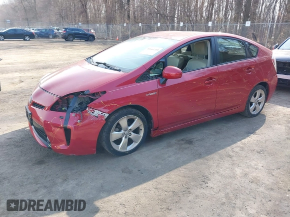 2012 Toyota Prius One with VIN JTDKN3DU0C5436363, listed as a IAAI auction lot 41661210 with 104,709 mi miles. Bid and sale history available at carsss.com. Image 2.
