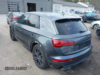 2021 Audi SQ5 Premium Plus with VIN WA1B4AFY7M2011453, listed as a IAAI auction lot 41768561 with 45,596 mi miles. Bid and sale history available at carsss.com. Image 3.