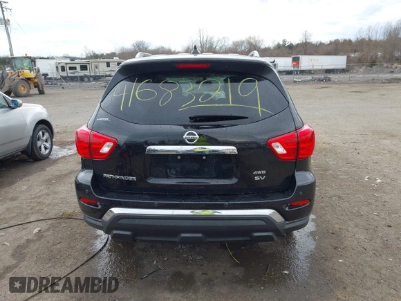 2019 Nissan Pathfinder S with VIN 5N1DR2MM7KC642244, listed as a IAAI auction lot 41683219 with 102,507 mi miles and . Bid and sale history available at DreamBid. Image 16.