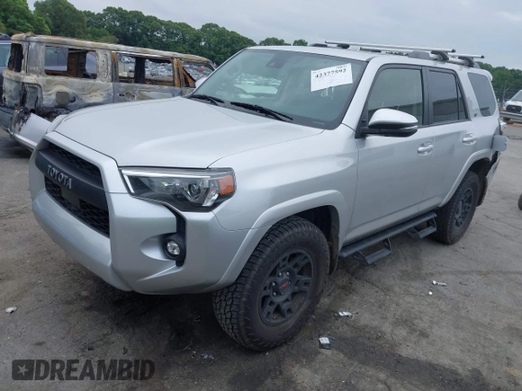 2021 Toyota 4Runner SR5 Premium with VIN JTENU5JR9M5930584, listed as a IAAI auction lot 42377592 with 58,340 mi miles and . Bid and sale history available at DreamBid. Image 2.