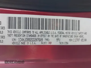2013 Jeep Compass Sport with VIN 1C4NJDBB2DD207609, listed as a IAAI auction lot 41653746 with 121,697 mi miles. Bid and sale history available at carsss.com. Image 9.