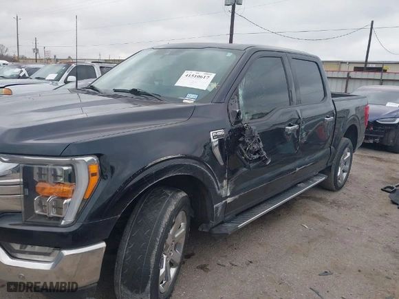 2021 Ford F-150 XL with VIN 1FTFW1E82MFC04444, listed as a IAAI auction lot 41510617 with 47,070 mi miles. Bid and sale history available at carsss.com. Image 6.