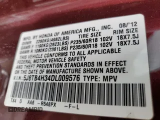 2013 Acura RDX with VIN 5J8TB4H34DL009576, listed as a Copart auction lot 50074895 with 150,589 mi miles and Salvage Title. Bid and sale history available at carsss.com. Image 13.