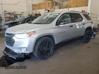 2018 Chevrolet Traverse Premier with VIN 1GNEVJKW0JJ152488, listed as a Copart auction lot 55846245 with 142,665 mi miles and Salvage title. Bid and sale history available at DreamBid. Image 1.