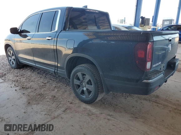 2020 Honda Ridgeline RTL-E with VIN 5FPYK3F75LB009423, listed as a Copart auction lot 54187325 with 96,128 mi miles and Salvage title. Bid and sale history available at DreamBid. Image 2.