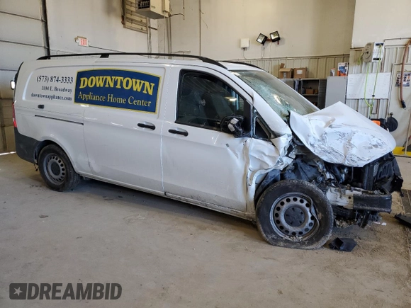 2021 Mercedes-Benz Metris Cargo with VIN W1YV0CEY6M3857204, listed as a Copart auction lot 47120605 with Not Provided miles and Salvage Title. Bid and sale history available at DreamBid. Image 4.