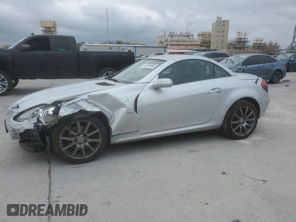 2008 Mercedes-Benz SLK-Class 3.0L with VIN WDBWK54F28F181903, listed as a Copart auction lot 46218965 with 79,110 mi miles and Salvage Title. Bid and sale history available at carsss.com. Image 1.