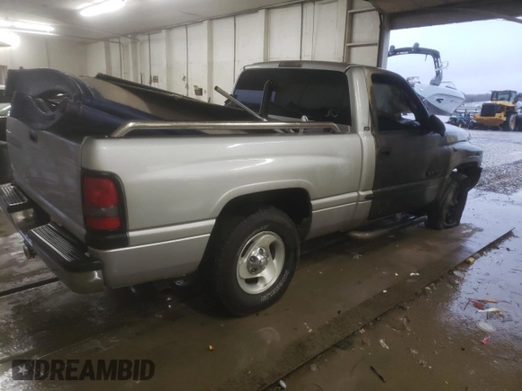 2001 Dodge 1500 with VIN 1B7HC16YX1S142617, listed as a Copart auction lot 45110595 with Not provided miles and Salvage title. Bid and sale history available at DreamBid. Image 3.