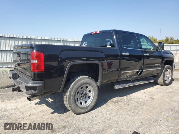 2015 GMC Sierra 2500HD SLT with VIN 1GT12ZEG4FF160722, listed as a Copart auction lot 75458644 with 337,580 mi miles and Salvage title. Bid and sale history available at DreamBid. Image 3.