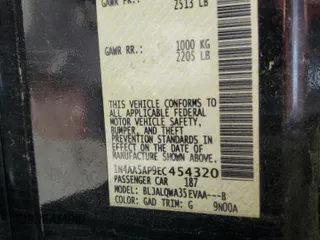 2014 Nissan Maxima SV z VIN 1N4AA5AP9EC454320, wystawiony jako Copart lot #57100695 z przebiegiem 149 083 mil mil oraz Szkoda całkowita • Salvage title. Historia ofert i sprzedaży dostępna na DreamBid. Obrazek 12.