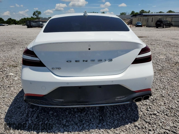 2023 Genesis G70 2.0T z VIN KMTG34TA2PU121330, wystawiony jako Copart lot #55718144 z przebiegiem 19 599 mil mil oraz Szkoda całkowita • Salvage title. Historia ofert i sprzedaży dostępna na DreamBid. Obrazek 6.