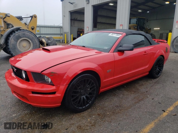 2008 Ford Mustang GT Deluxe with VIN 1ZVHT85H185131800, listed as a Copart auction lot 86317064 with 107,714 mi miles and Salvage Title. Bid and sale history available at DreamBid. Image 1.