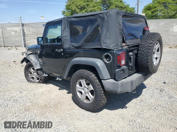 2012 Jeep Wrangler Sport z VIN 1C4AJWAG9CL257841, wystawiony jako Copart lot #57731255 z przebiegiem 112 614 mil mil oraz Szkoda całkowita • Salvage title. Historia ofert i sprzedaży dostępna na DreamBid. Obrazek 2.