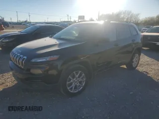 2015 Jeep Cherokee Sport with VIN 1C4PJLAB8FW663173, listed as a Copart auction lot 81185614 with 126,738 mi miles and Salvage title. Bid and sale history available at DreamBid. Image 1.