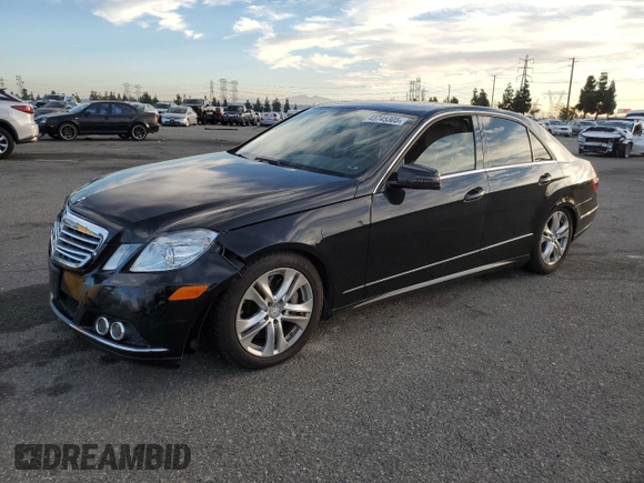 2010 Mercedes-Benz E 550 Luxury with VIN WDDHF7CB7AA162572, listed as a Copart auction lot 43745305 with 146,672 mi miles and Salvage Title. Bid and sale history available at DreamBid. Image 1.