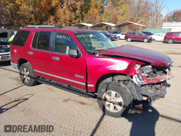 2006 Ford Explorer XLS с VIN 1FMEU72E56UA25727, выставлен на аукционе IAAI как лот 40819312 с пробегом 199 740 миль миль и . История ставок и продаж доступна на DreamBid. Изображение 1.
