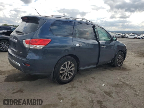 2016 Nissan Pathfinder S with VIN 5N1AR2MM8GC627181, listed as a Copart auction lot 74101424 with 92,152 mi miles and Salvage Title. Bid and sale history available at carsss.com. Image 3.