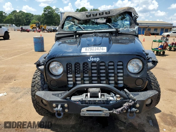 2018 Jeep Wrangler JK Unlimited Sport S with VIN 1C4BJWDG6JL875857, listed as a Copart auction lot 62903474 with 56,208 mi miles and Salvage Title. Bid and sale history available at carsss.com. Image 5.