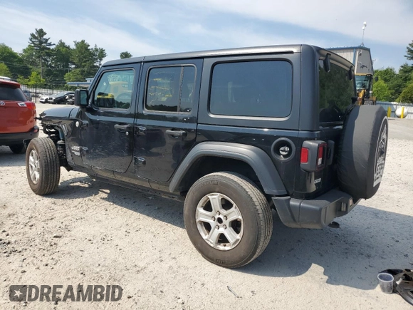2020 Jeep Wrangler Unlimited Sport Altitude with VIN 1C4HJXDG2LW323502, listed as a Copart auction lot 59716595 with 47,296 mi miles and Salvage title. Bid and sale history available at DreamBid. Image 2.