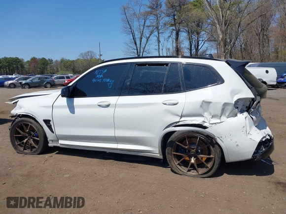2022 BMW X3 M with VIN 5YM13EC01N9J62914, listed as a IAAI auction lot 42064632 with 13,421 mi miles. Bid and sale history available at carsss.com. Image 13.