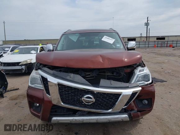 2018 Nissan Armada SL with VIN JN8AY2ND2J9051196, listed as a IAAI auction lot 41689147 with 184,547 mi miles and . Bid and sale history available at DreamBid. Image 13.