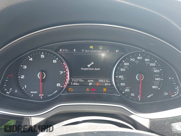 2017 Audi Q7 Premium Plus with VIN WA1LAAF74HD039726, listed as a IAAI auction lot 42266199 with 112,710 mi miles and . Bid and sale history available at DreamBid. Image 7.