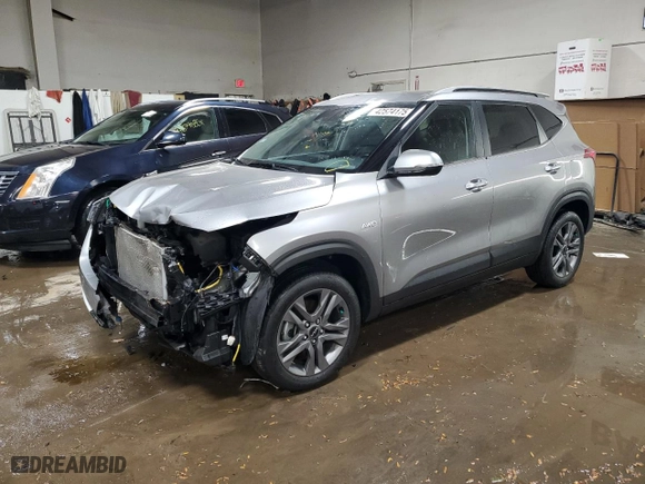 2023 Kia Seltos S with VIN KNDEUCAA9P7356225, listed as a Copart auction lot 42574175 with NaN miles and Salvage Title. Bid and sale history available at carsss.com. Image 1.