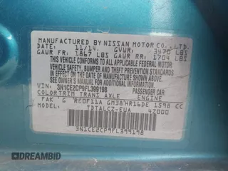 2015 Nissan Note S with VIN 3N1CE2CP9FL399198, listed as a IAAI auction lot 41745250 with 153,445 mi miles and . Bid and sale history available at DreamBid. Image 9.