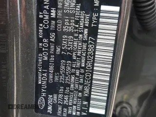 2024 Hyundai Tucson Limited with VIN KM8JECD10RU238877, listed as a Copart auction lot 57978595 with 11,918 mi miles and Salvage title. Bid and sale history available at DreamBid. Image 13.