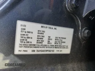 2023 Tesla Model Y Long Range z VIN 7SAYGAEE9PF662103, wystawiony jako Copart lot #51332105 z przebiegiem 35 294 mil mil oraz Szkody całkowita. Historia ofert i sprzedaży dostępna na DreamBid. Obrazek 12.