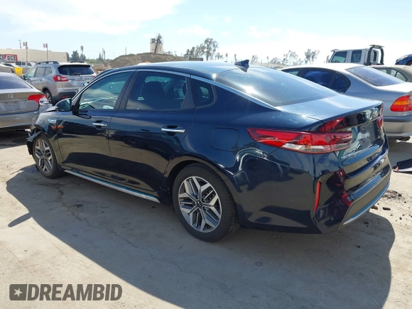 2020 Kia Optima Hybrid EX with VIN KNAGU4LE3L5037713, listed as a IAAI auction lot 42011066 with 93,335 mi miles. Bid and sale history available at carsss.com. Image 3.