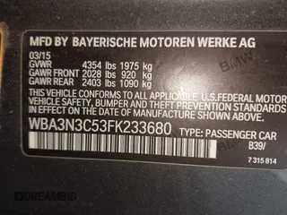 2015 BMW 4 Series 428i z VIN WBA3N3C53FK233680, wystawiony jako IAAI lot #42325131 z przebiegiem 103 632 mil mil oraz . Historia ofert i sprzedaży dostępna na DreamBid. Obrazek 9.