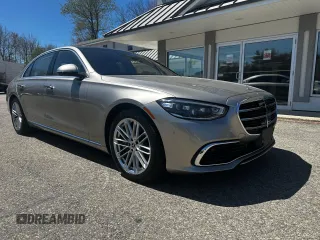 2021 Mercedes-Benz S with VIN W1K6G7GB5MA038965, listed as a Copart auction lot 55501585 with 90,055 mi miles and Clean Title. Bid and sale history available at carsss.com. Image 1.