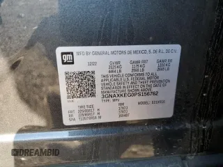 2023 Chevrolet Equinox LT with VIN 3GNAXKEG0PS156762, listed as a Copart auction lot 55434295 with 36,898 mi miles and Salvage title. Bid and sale history available at DreamBid. Image 13.