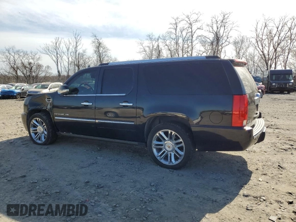2011 Cadillac Escalade ESV Platinum Edition with VIN 1GYS4KEF0BR319171, listed as a Copart auction lot 47649995 with 194,202 mi miles and Salvage title. Bid and sale history available at DreamBid. Image 2.