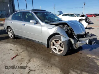 2004 Infiniti G35 w/Leather with VIN JNKCV51E24M614955, listed as a Copart auction lot 46653685 with 187,864 mi miles and Salvage Title. Bid and sale history available at DreamBid. Image 4.