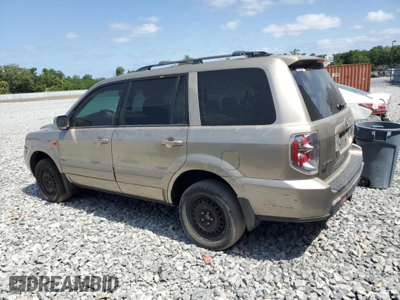 2006 Honda Pilot EX-L with VIN 5FNYF28596B032369, listed as a Copart auction lot 54596465 with 201,181 mi miles and Salvage Title. Bid and sale history available at DreamBid. Image 2.