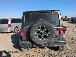 2022 Jeep Wrangler Unlimited Rubicon with VIN 1C4JJXR62NW169992, listed as a Copart auction lot 42417805 with 43,852 mi miles and Salvage title. Bid and sale history available at DreamBid. Image 6.