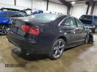 2014 Audi S8 with VIN WAUD2AFD3EN004210, listed as a Copart auction lot 50205735 with 31,952 mi miles and Salvage Title. Bid and sale history available at carsss.com. Image 3.