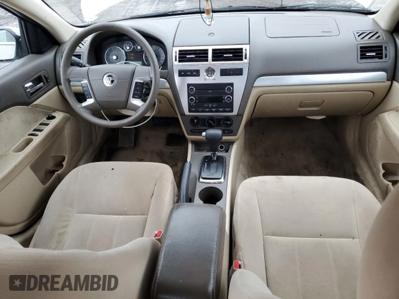 2009 Mercury Milan with VIN 3MEHM07Z09R600752, listed as a Copart auction lot 46673485 with 83,166 mi miles and Salvage title. Bid and sale history available at DreamBid. Image 8.