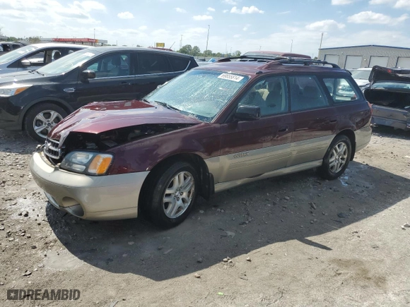 2000 Subaru Legacy Wagon Outback w/GB Equip with VIN 4S3BH6750Y7607928, listed as a Copart auction lot 69855814 with 168,226 mi miles and Salvage Title. Bid and sale history available at carsss.com. Image 1.