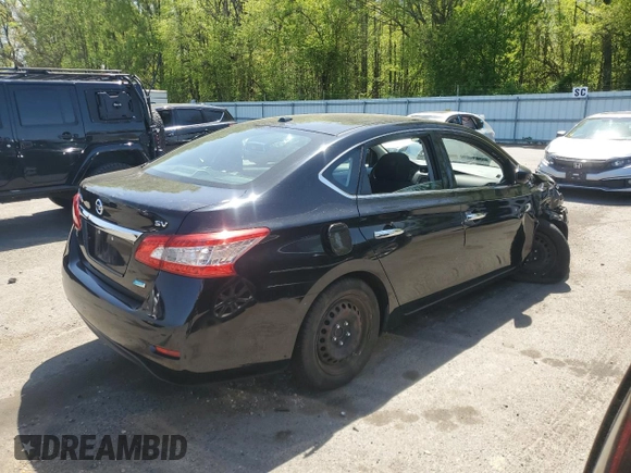 2014 Nissan Sentra S with VIN 3N1AB7AP4EL656704, listed as a Copart auction lot 54976375 with 29,102 mi miles and Salvage Title. Bid and sale history available at DreamBid. Image 3.