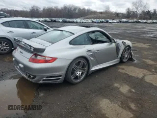 2007 Porsche 911 Turbo with VIN WP0AD29997S784019, listed as a Copart auction lot 52863775 with 0 mi miles and Salvage Title. Bid and sale history available at carsss.com. Image 3.