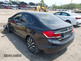 2015 Honda Civic Sedan EX-L with VIN 19XFB2F9XFE249119, listed as a IAAI auction lot 41877073 with 92,886 mi miles. Bid and sale history available at carsss.com. Image 3.