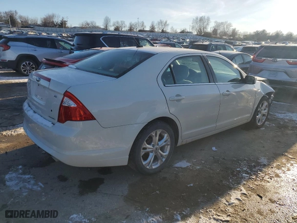 2012 Ford Fusion SE with VIN 3FAHP0HG7CR163030, listed as a Copart auction lot 37162214 with 140,486 mi miles and Salvage Title. Bid and sale history available at carsss.com. Image 3.